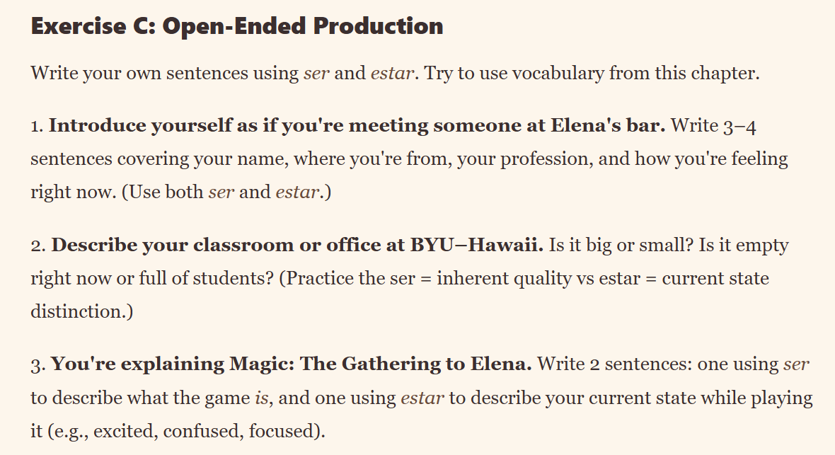AI-generated differentiated language learning textbook